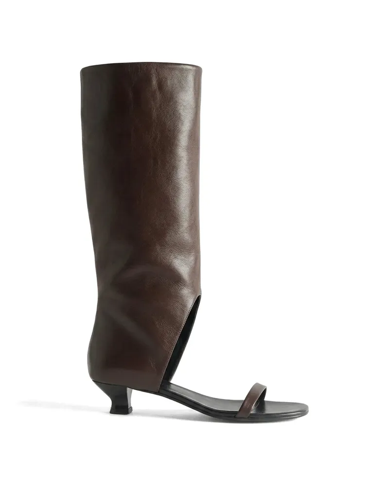 Paloma Wool Manuela Open-toe Knee-high Sandals Brown