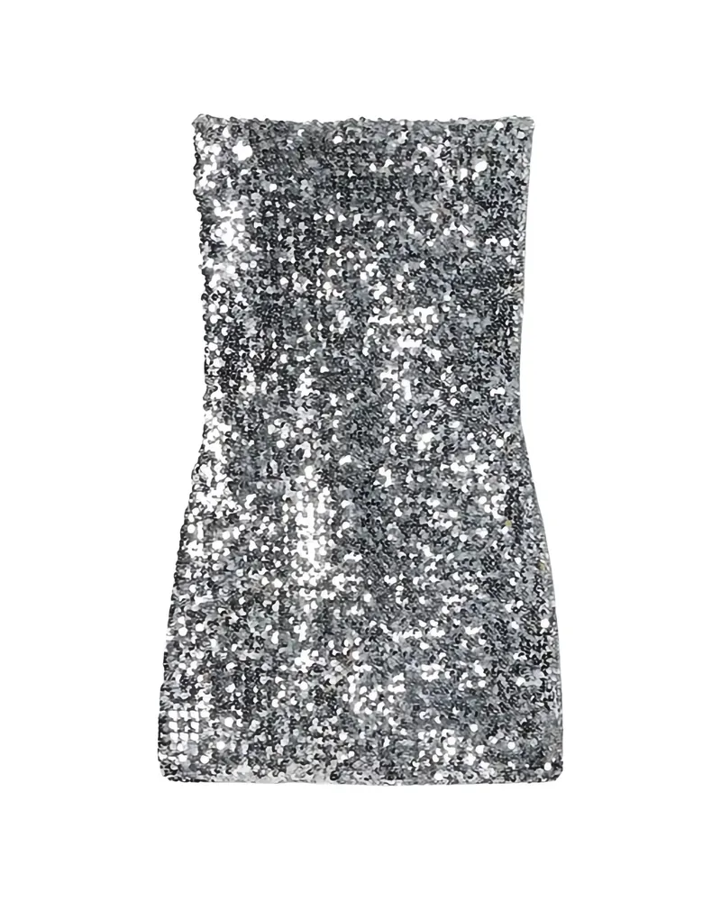 Gucci Sequin Mini Dress Silver