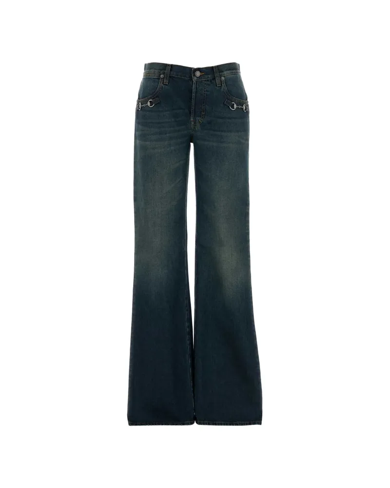 Gucci Horsebit-detail Jeans Blue