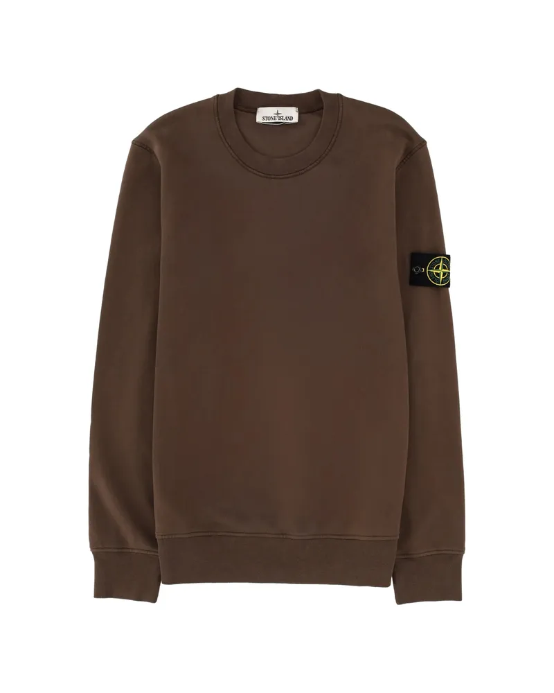 Stone Island Logo-patch Sweatshirt Brown