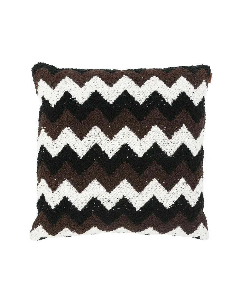 Missoni Home Zigzag-pattern Cushion Brown