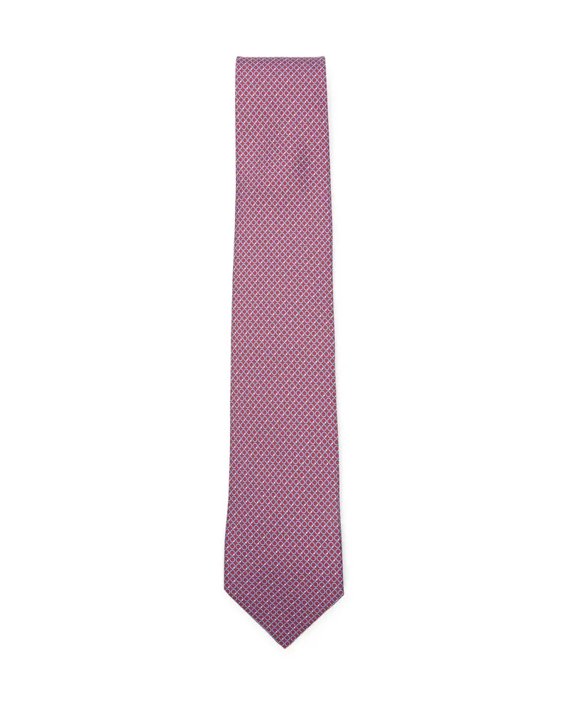 Ferragamo Patterned Tie Red