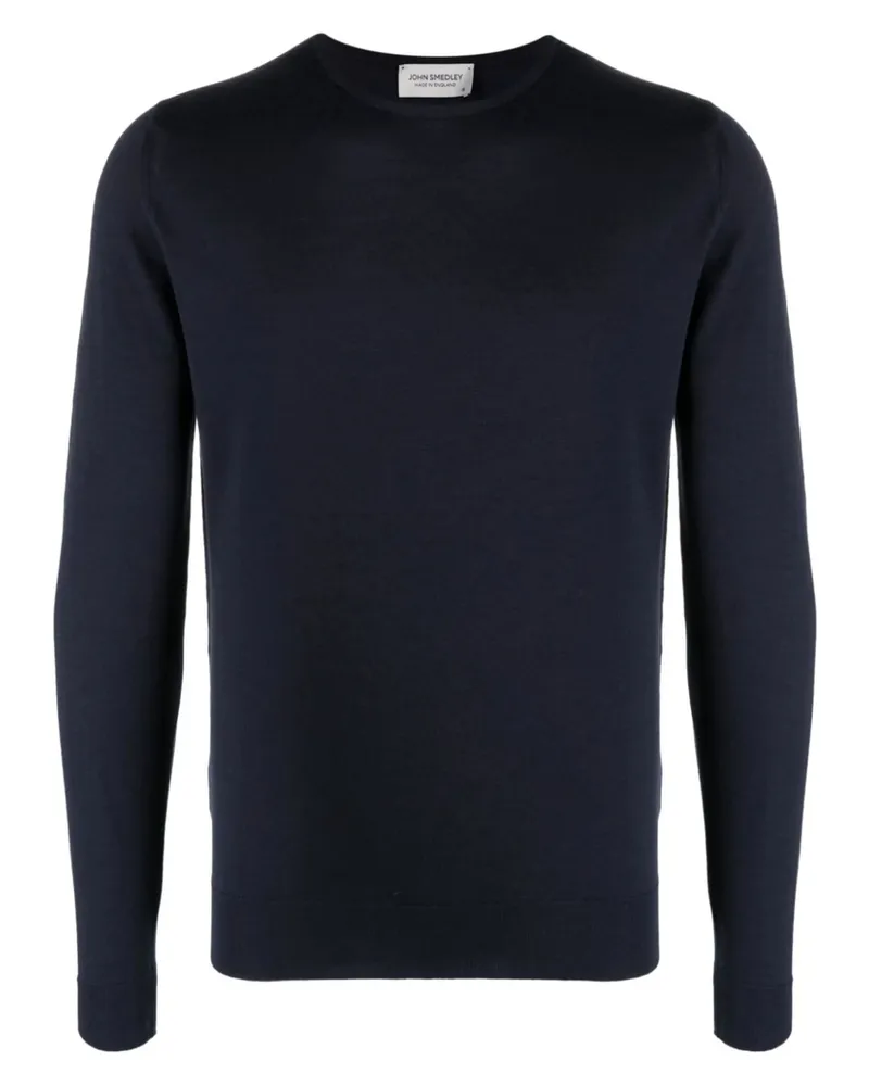 John Smedley Crew-neck Knit Jumper Blue