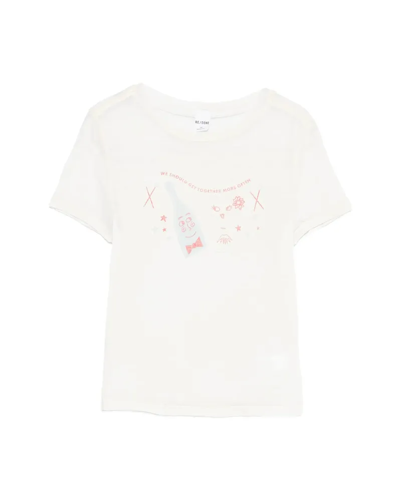 RE/DONE Printed T-shirt Neutrals