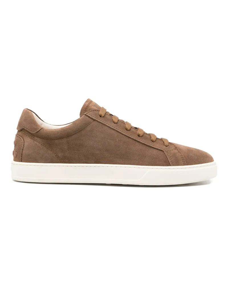 TOD'S Allacciata Cassetta Suede Sneakers Black