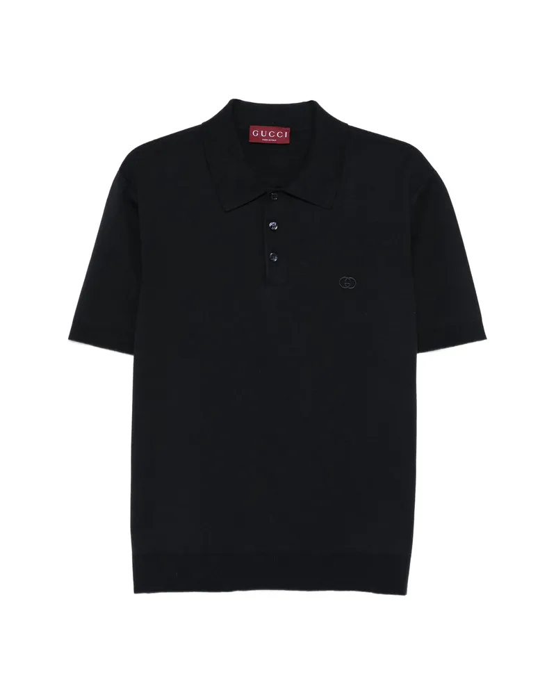 Gucci Short-sleeve Polo Shirt Blue