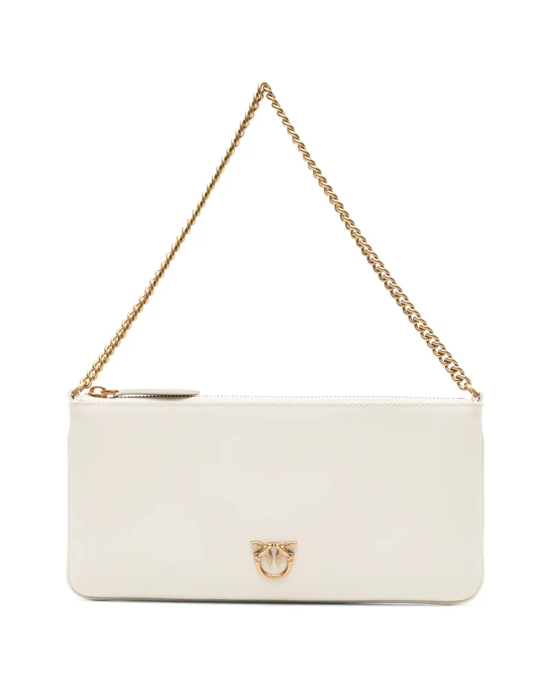 Pinko Flat Classic Love Simply Shoulder Bag White