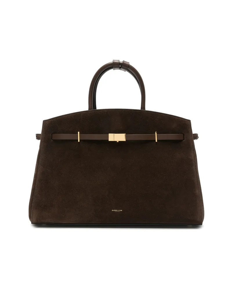 DeMELLIER The Hudson Suede Tote Bag Brown