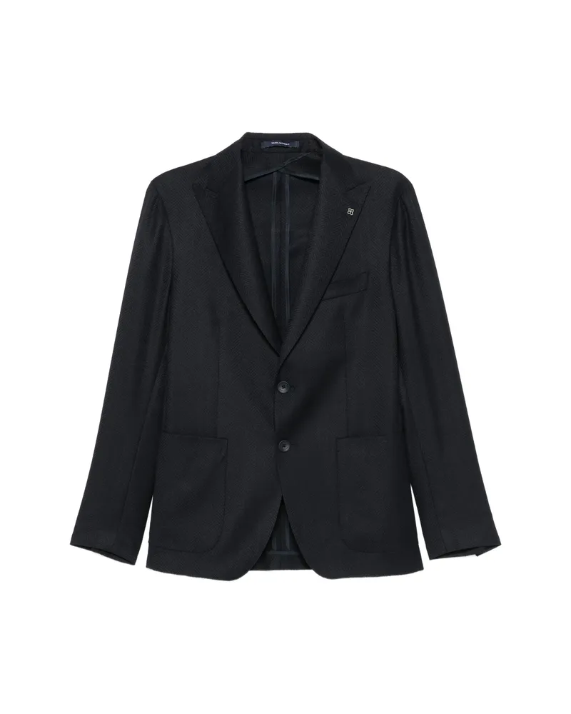 Tagliatore Herringbone-weave Blazer Blue