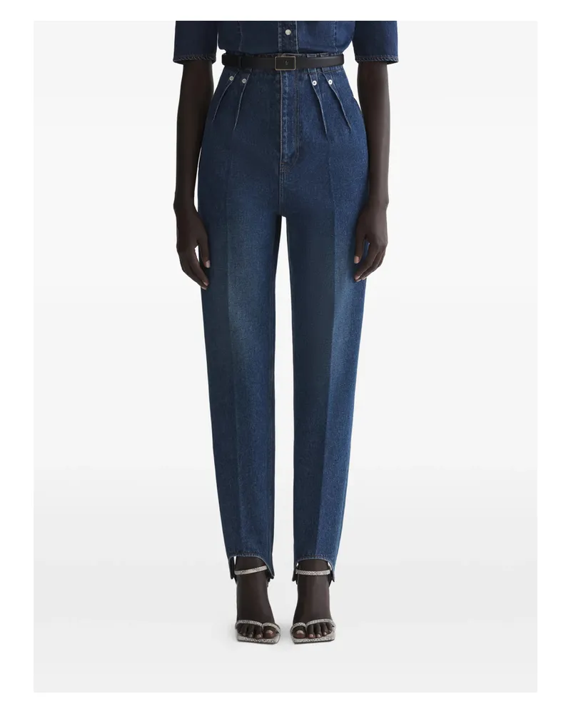 Thierry Mugler Pleated Trousers Blue