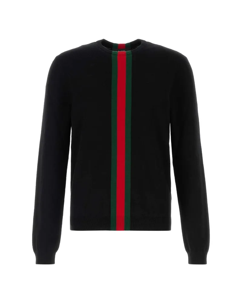 Gucci Web-stripe Cashmere Sweater Black