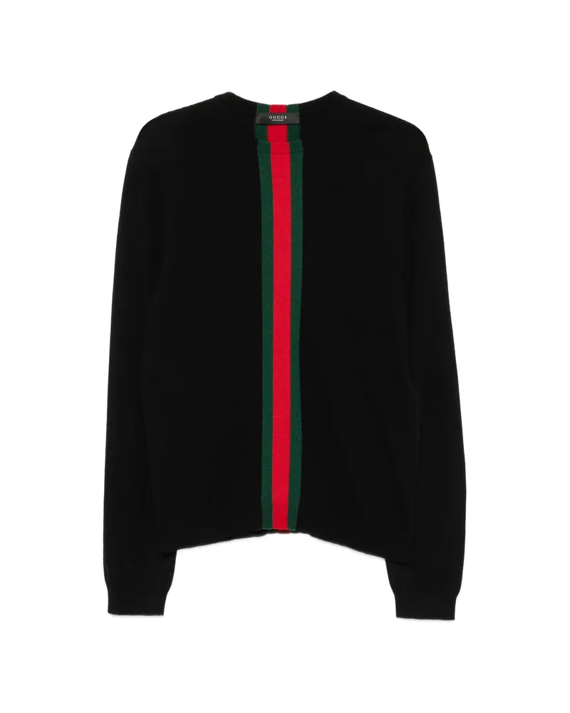 Gucci Web-stripe Cashmere Sweater Black