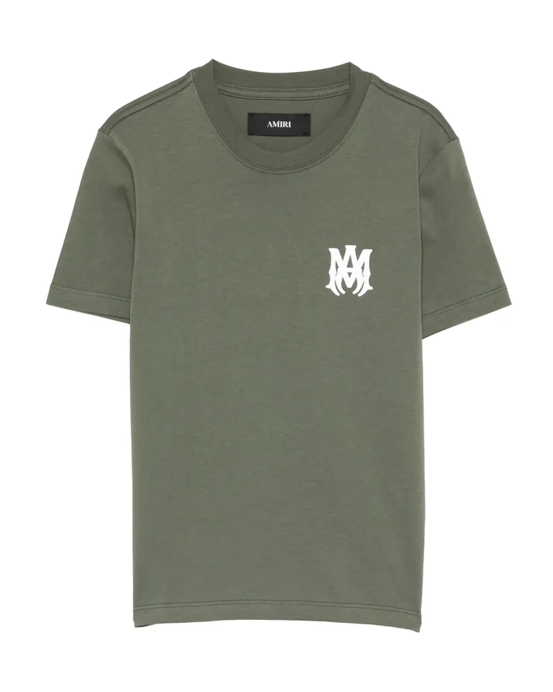 Amiri Logo-detail Crew-neck T-shirt Green