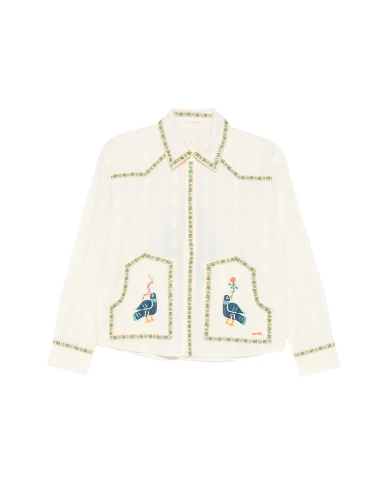 Mother The Peasant Poet Embroidered Shirt Neutrals