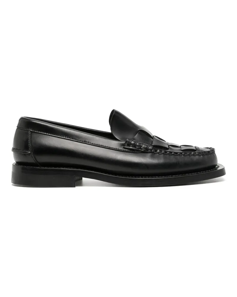 HEREU Nombela Leather Loafers Black
