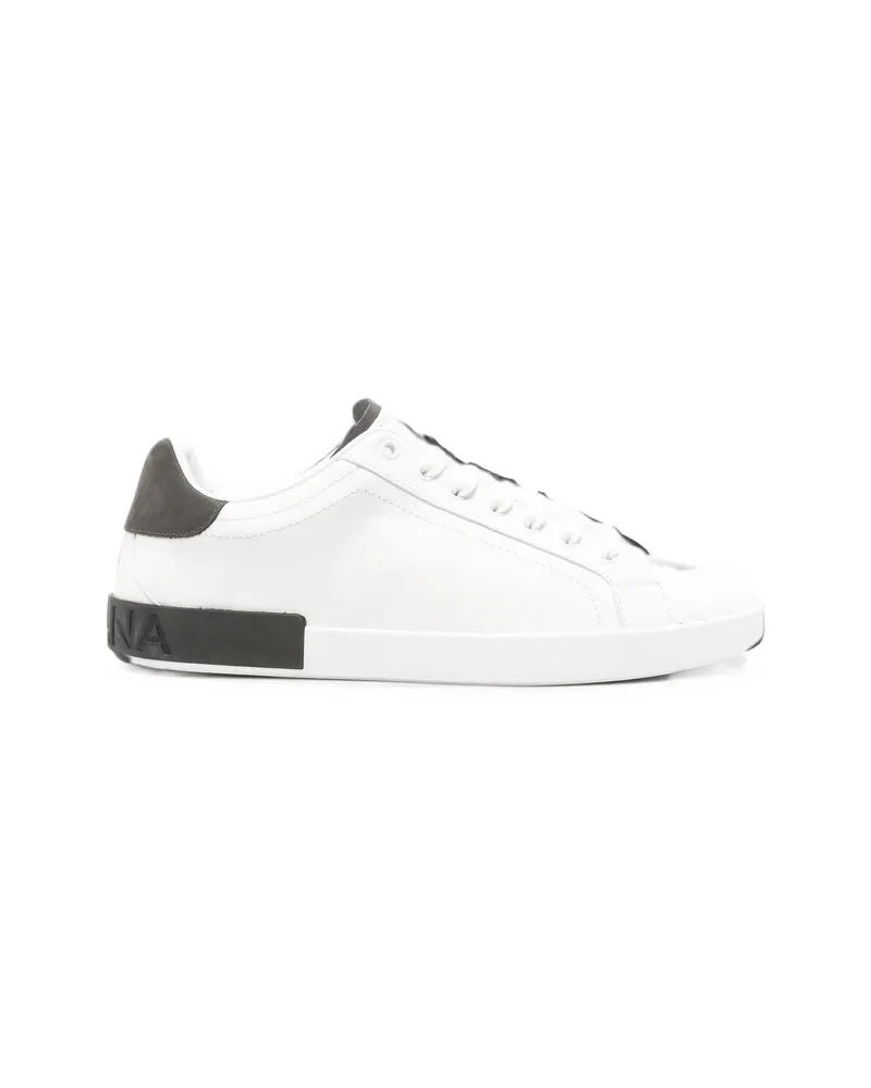Dolce & Gabbana Logo-embossed Contrast-heel Sneakers White