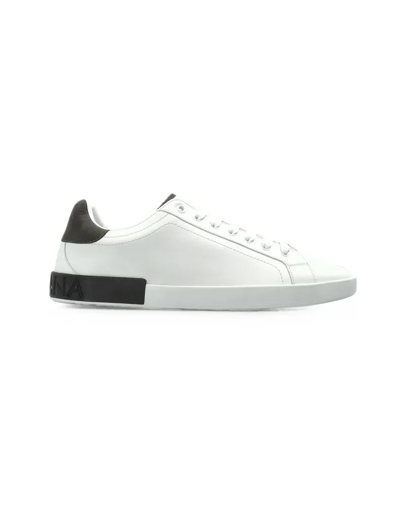 Dolce & Gabbana Logo-embossed Contrast-heel Sneakers White