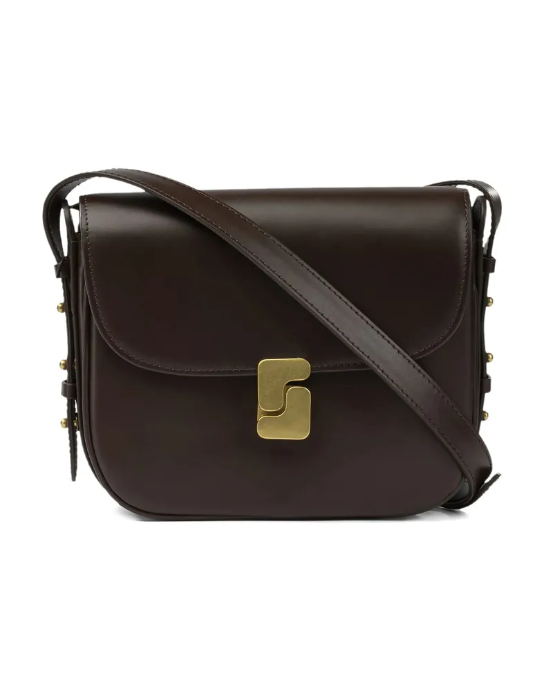 Soeur Mini Belissima Leather Crossbody Bag Black