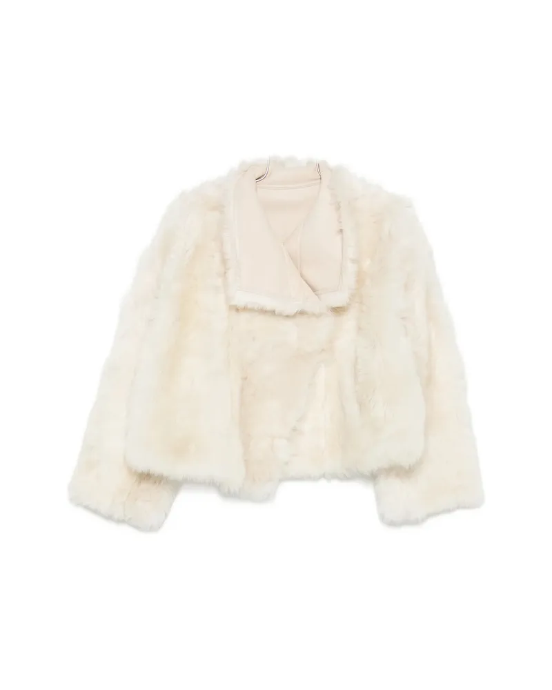 Yves Salomon Shearling Jacket Neutrals