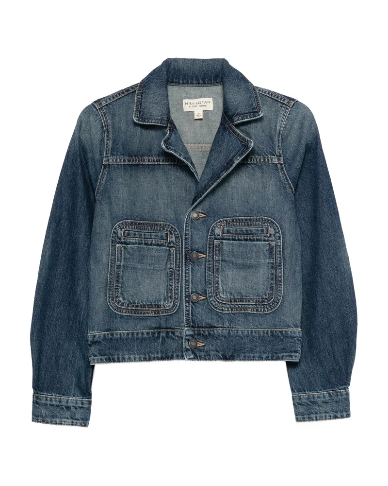 Nili Lotan Patch-pocket Denim Jacket Blue