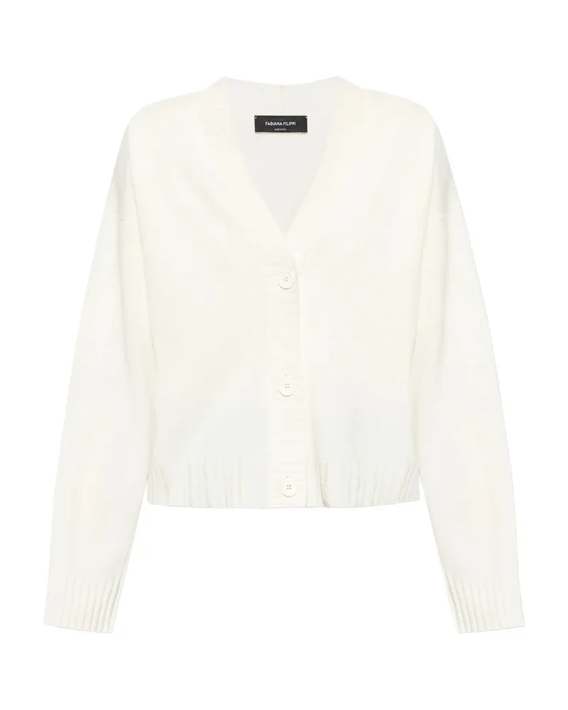 Fabiana Filippi V-neck Cardigan Neutrals