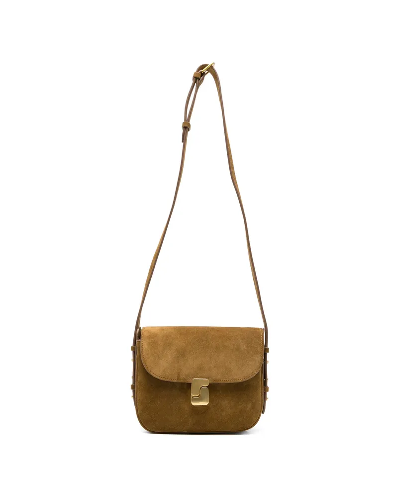 Soeur Mini Bellissima Suede-finish Crossbody Bag Brown