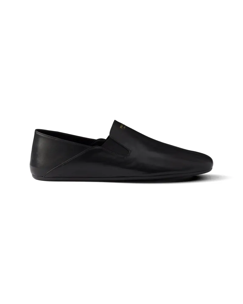 Prada Leather Loafers Black