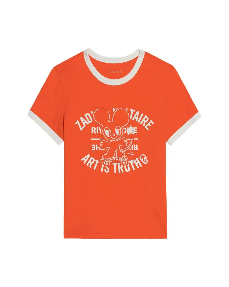 Zadig & Voltaire Woos Ringer Graphic T-shirt Orange