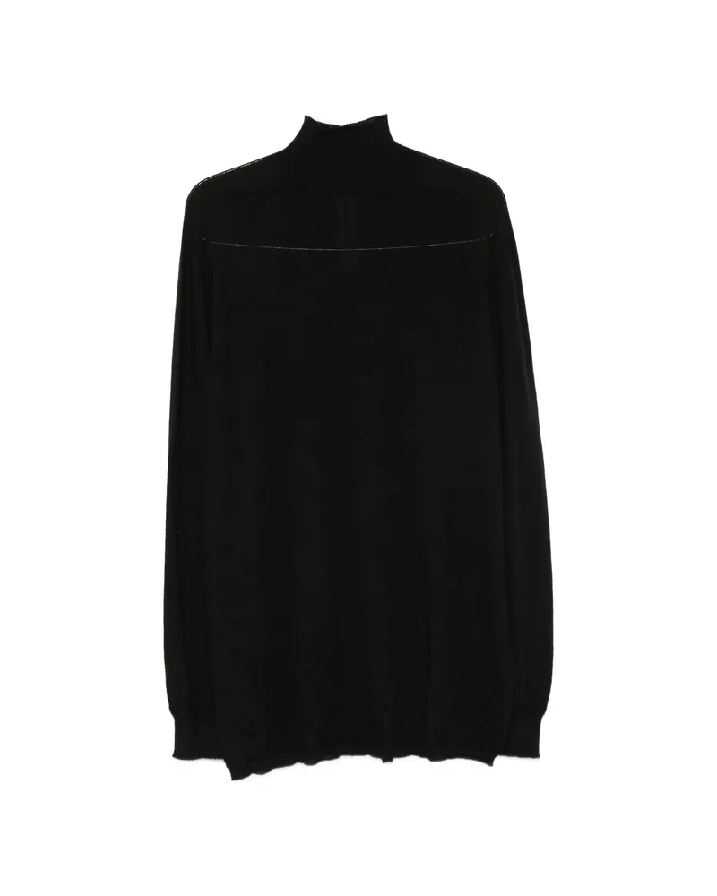 Rick Owens Roll-neck Long-sleeve Sweater Black