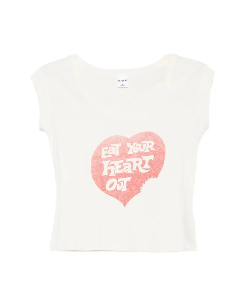 RE/DONE Graphic-print T-shirt Neutrals