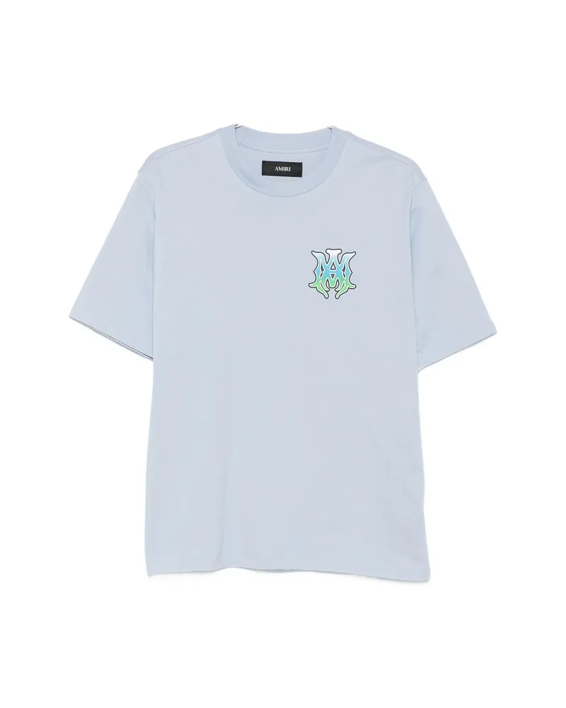 Amiri Logo-print Cotton T-shirt Blue