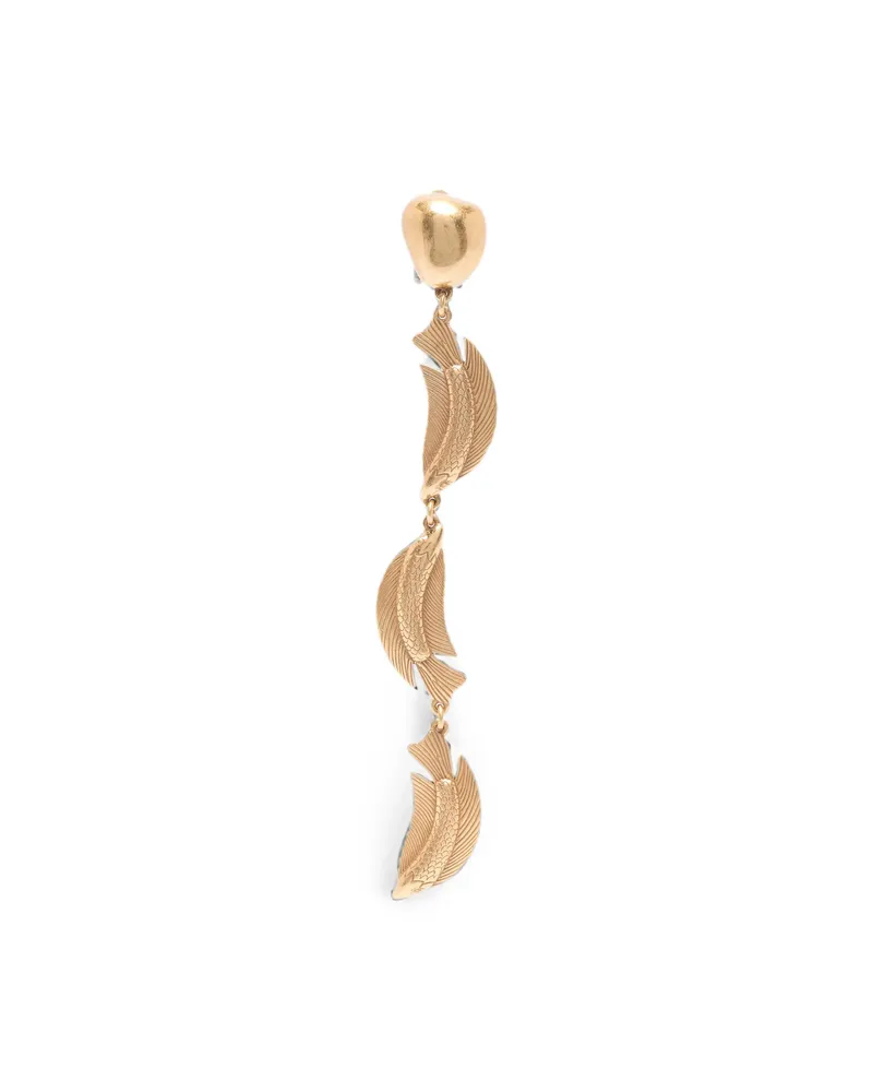 Cult Gaia Neemo Trio Fish-pendant Drop Earrings Gold