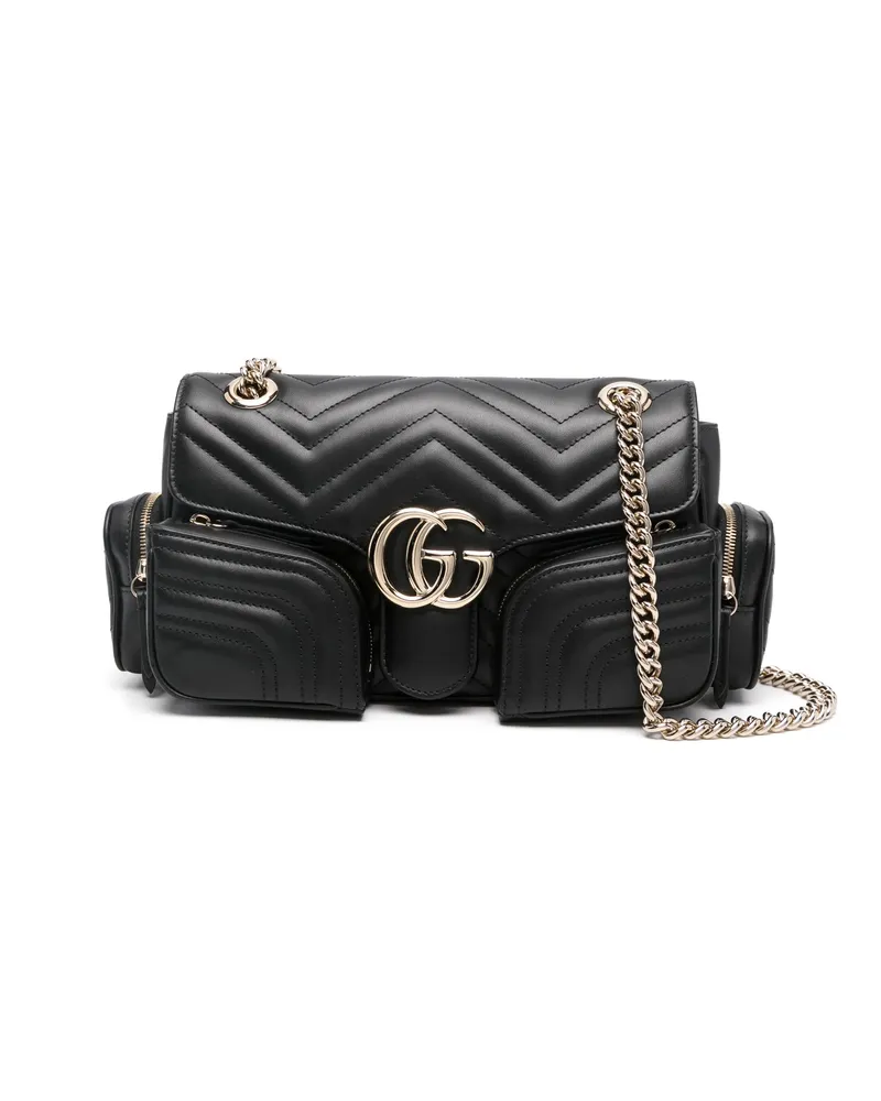 Gucci Small GG Marmont Shoulder Bag Black