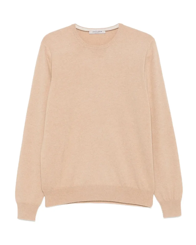 La Fileria Crew-neck Cashmere Sweater Neutrals