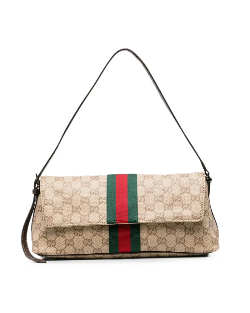 Gucci Medium Madison Web-stripe Shoulder Bag Neutrals