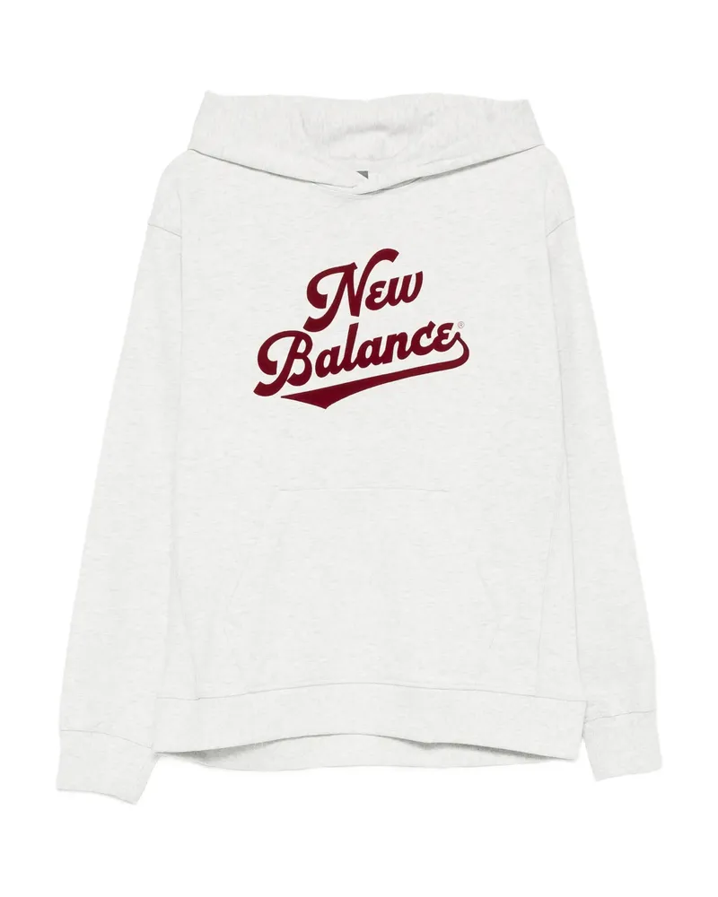 New Balance Logo-print Hoodie Grey