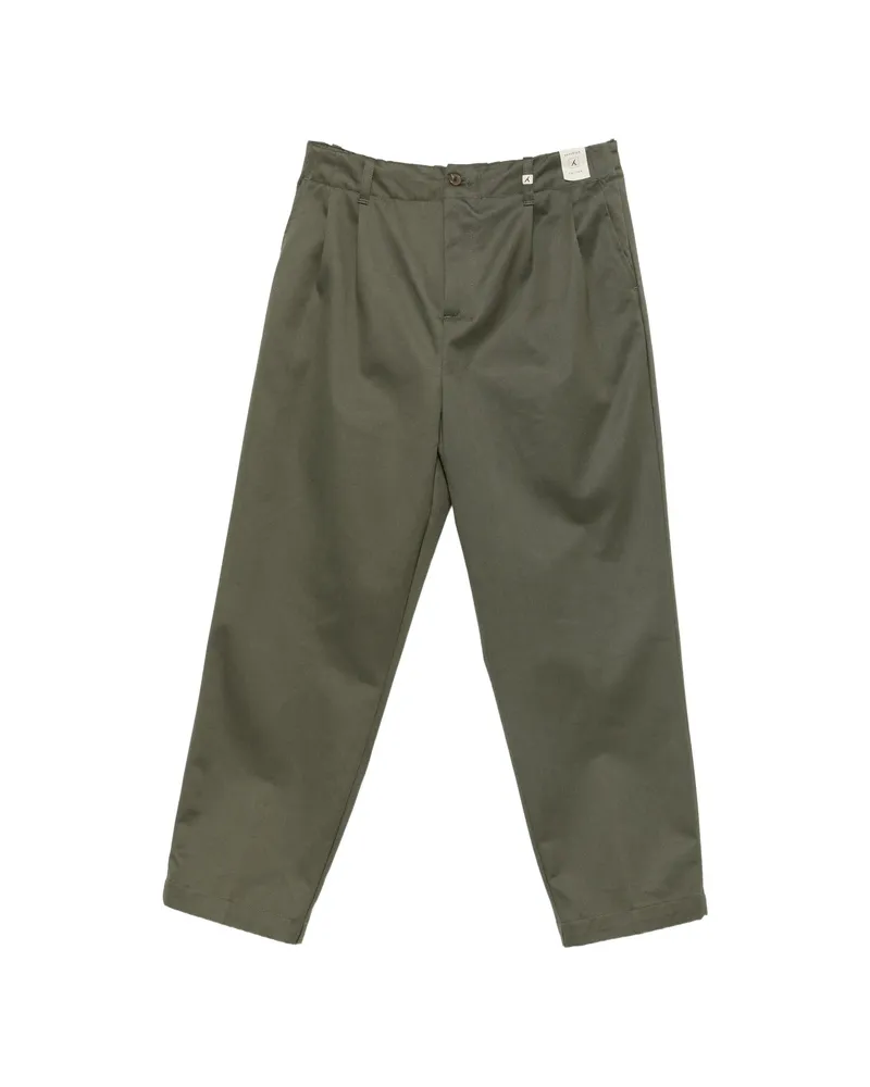 MYTHS Pleated Elasticated-waist Trousers Green