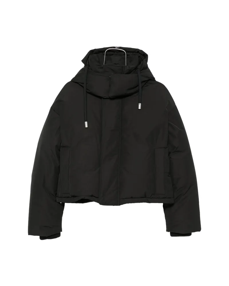 AMI Paris Hooded Padded Jacket Black