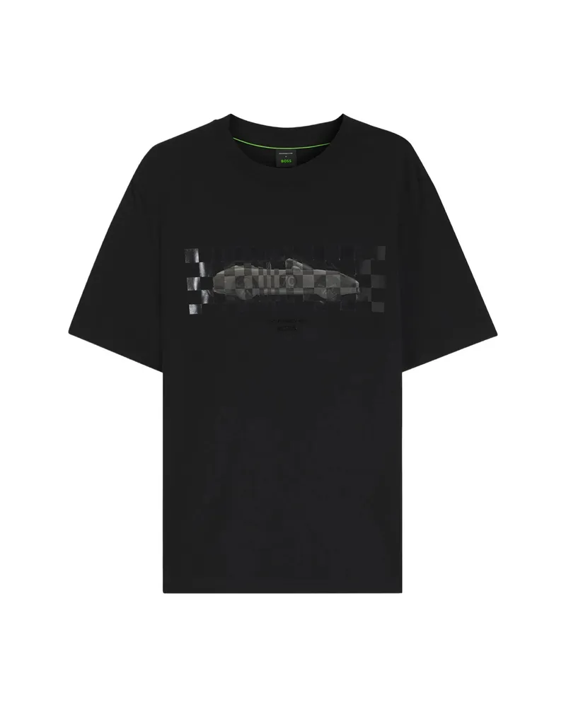 HUGO BOSS X Porsche T-shirt With Glossy Artwork Black