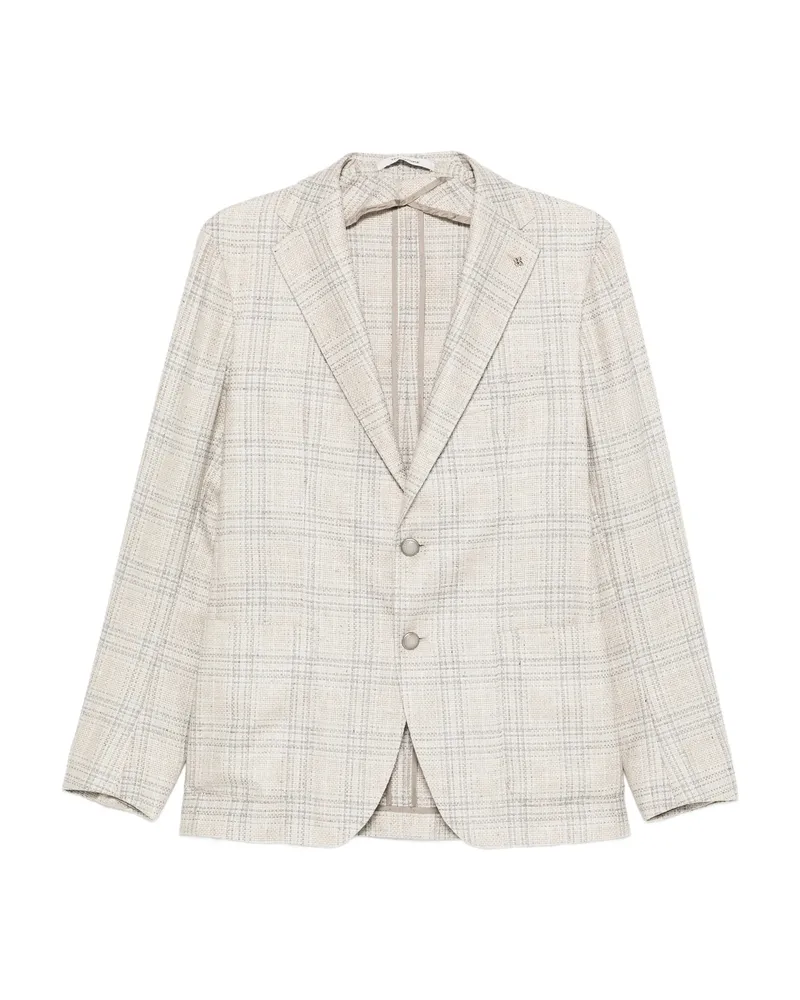 Tagliatore Checked Two-button Blazer Neutrals