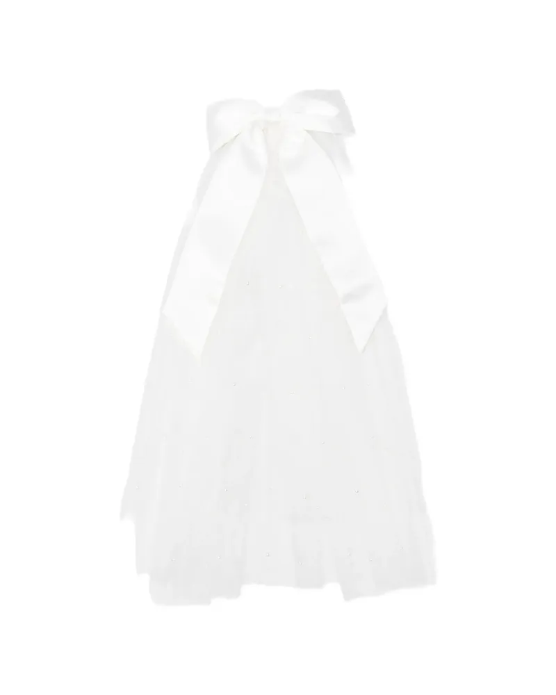 Self-Portrait Bow-embellished Veil White