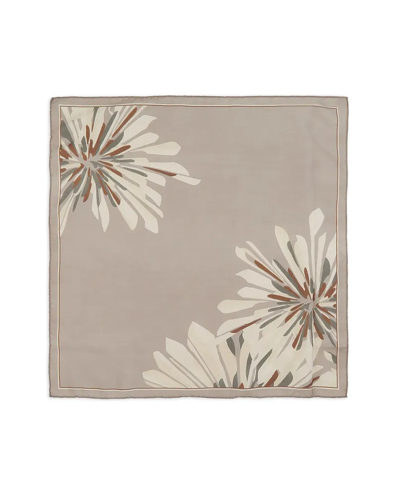 Brunello Cucinelli Floral-print Scarf Green