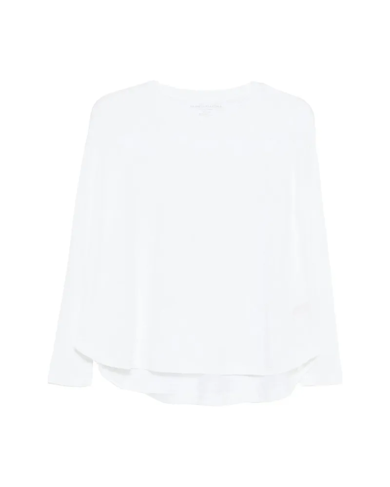 Majestic Curved-hem T-shirt White