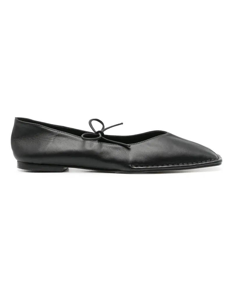 Alohas Sway Leather Ballerina Shoes Black