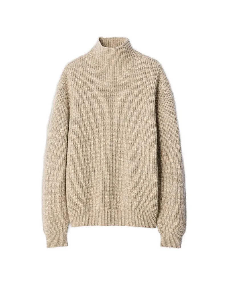Christophe Lemaire High-neck Sweater In Yak Alpaca Neutrals