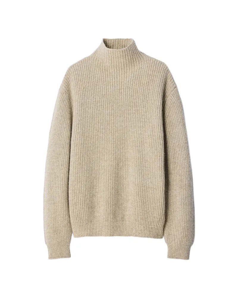 Christophe Lemaire High-neck Sweater In Yak Alpaca Neutrals