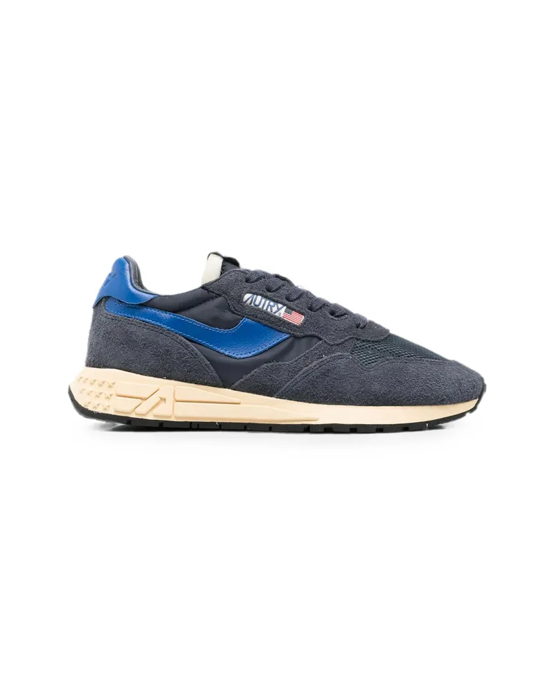 AUTRY Reelwind Low Sneakers In Space Blue And Lapis Blue Nylon And Suede Blue