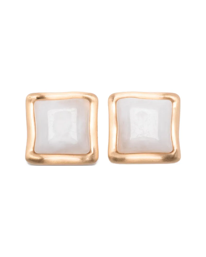 Cult Gaia Square Suni Earrings White
