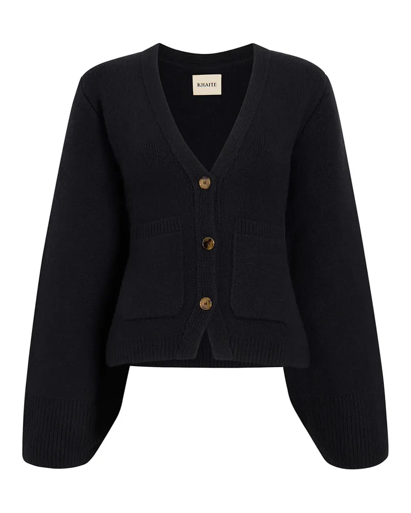 KHAITE The Scarlet Cashmere Cardigan Black