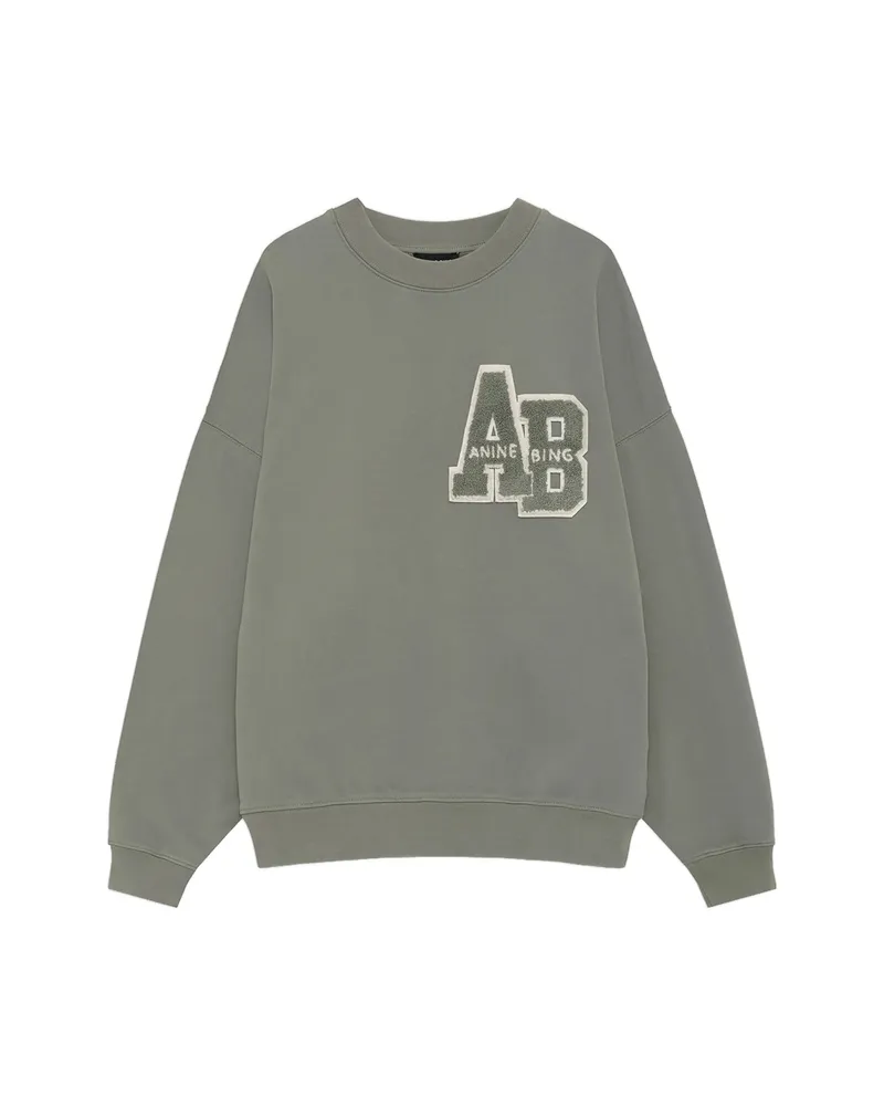 Anine Bing Miles Cotton Sweatshirt Green